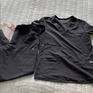 Figs scrubs charcoal grey